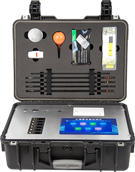 Soil testing and fertilizer blending equipment